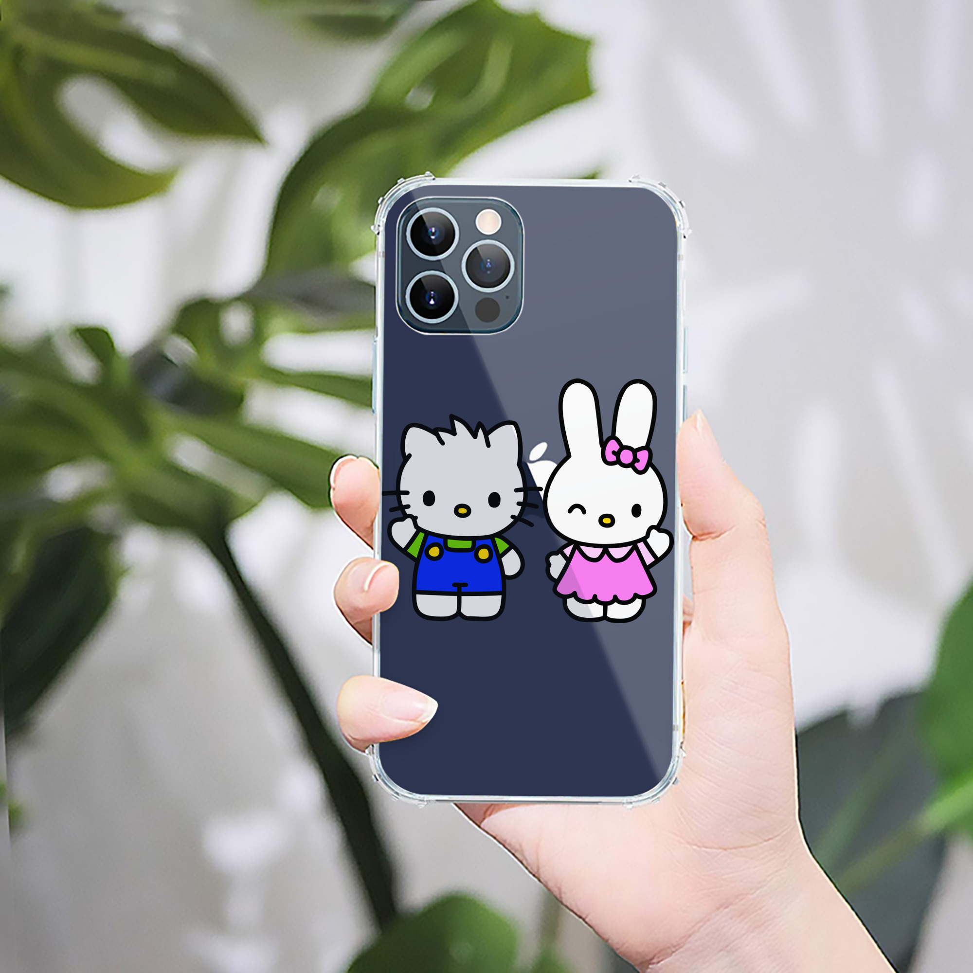 （画像用） Hello Kitty ハローキティ 【iPhone 12シリーズ対応】透明スマホケース（クリアソフトケース）